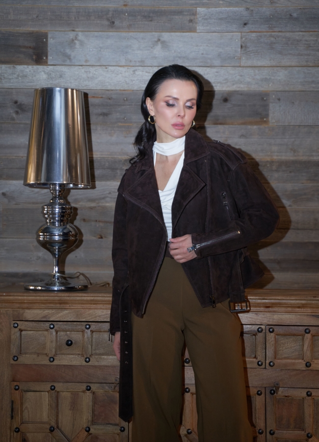 Куртка женская из замши модель № 29920 в кредит