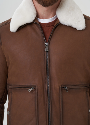 Мужская куртка из натуральной кожи 