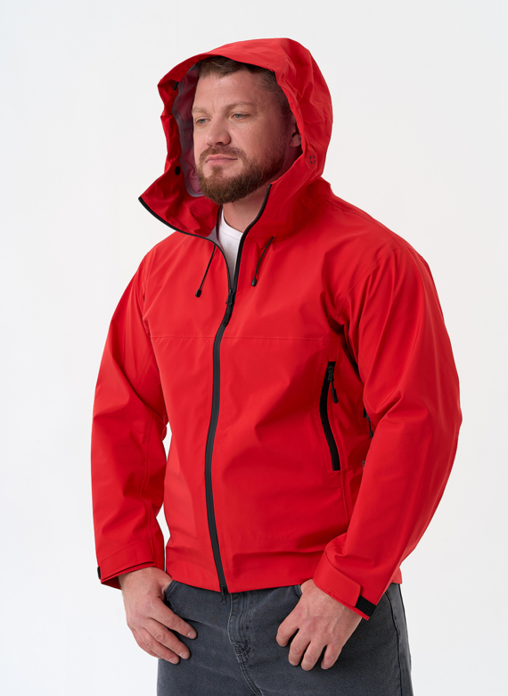 Мужская ветровка красного цвета