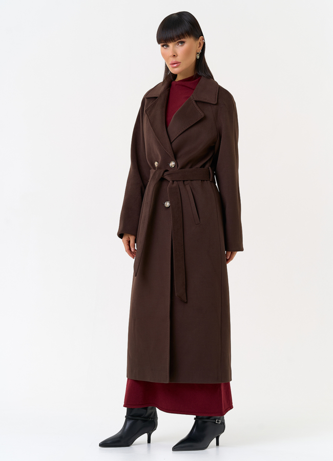 Женское пальто  с акцентными пуговицами модель № 31557 в рассрочку