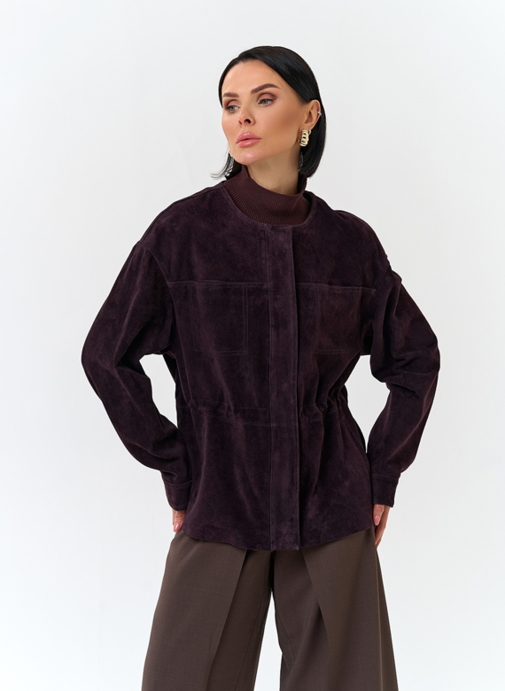 Жакет из натуральной замши