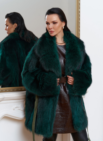 Шуба из енота летучая мышь