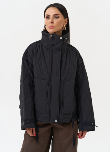 Короткая куртка с воротником стойкой