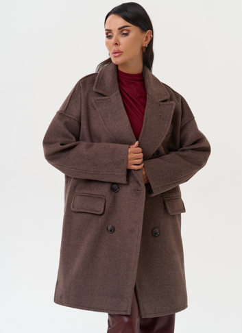 Двубортное женское пальто