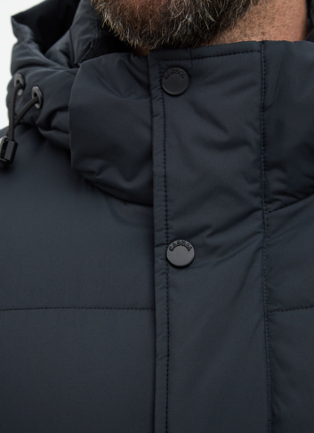 Мужской пуховик с капюшоном больших размеров