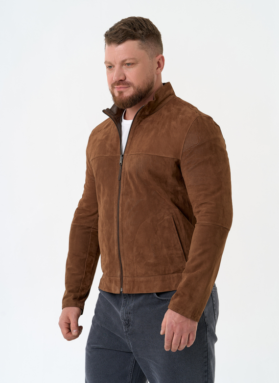 Мужская двухсторонняя куртка из натуральной замши