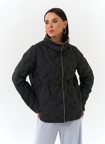 Женская куртка с воротником стойкой