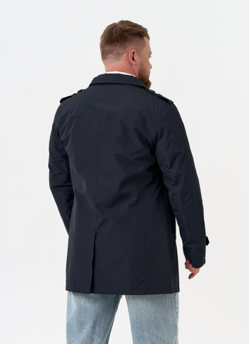 Мужское полупальто синего цвета