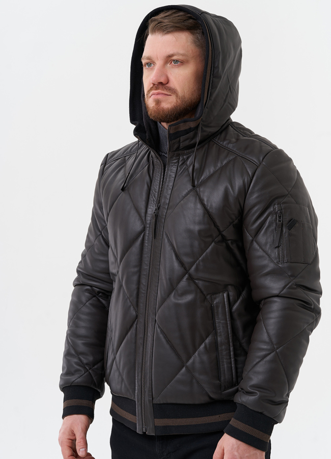 Куртка мужская из натуральной кожи  модель № 26696 универмаг малина