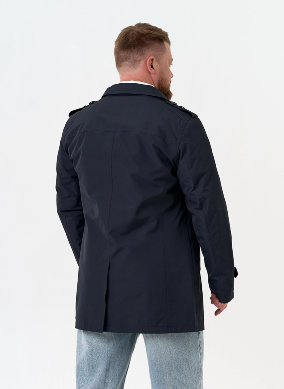 Мужское полупальто синего цвета