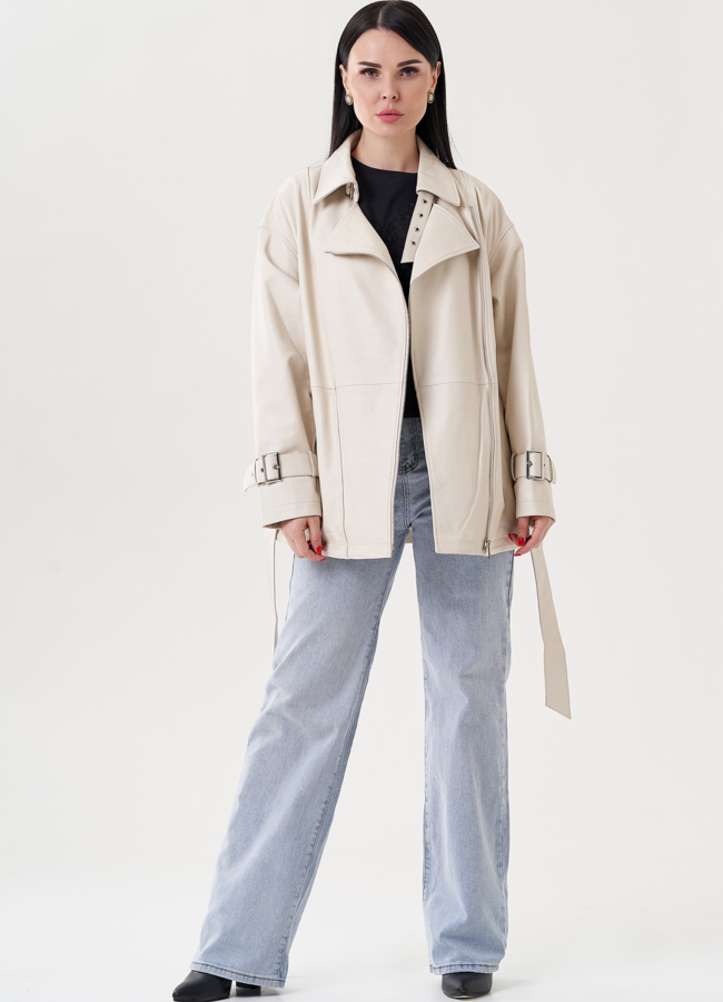 фото Женская куртка из натуральной кожи модель № 24403