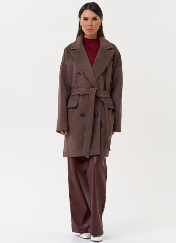 Двубортное женское пальто