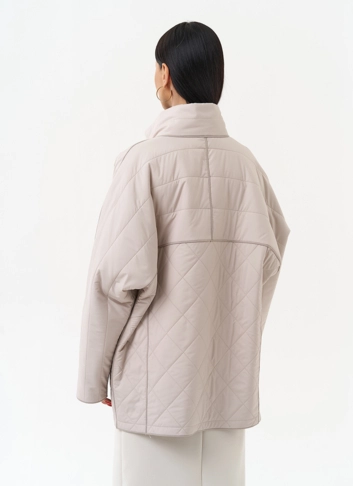 Женская двухсторонняя куртка с воротником стойкой фото
