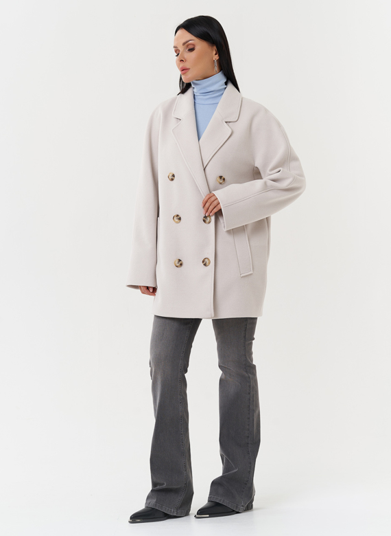 Женское двубортное пальто