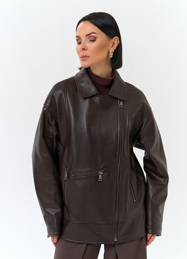 Женская куртка из натуральной кожи модель № 29994 универмаг малина