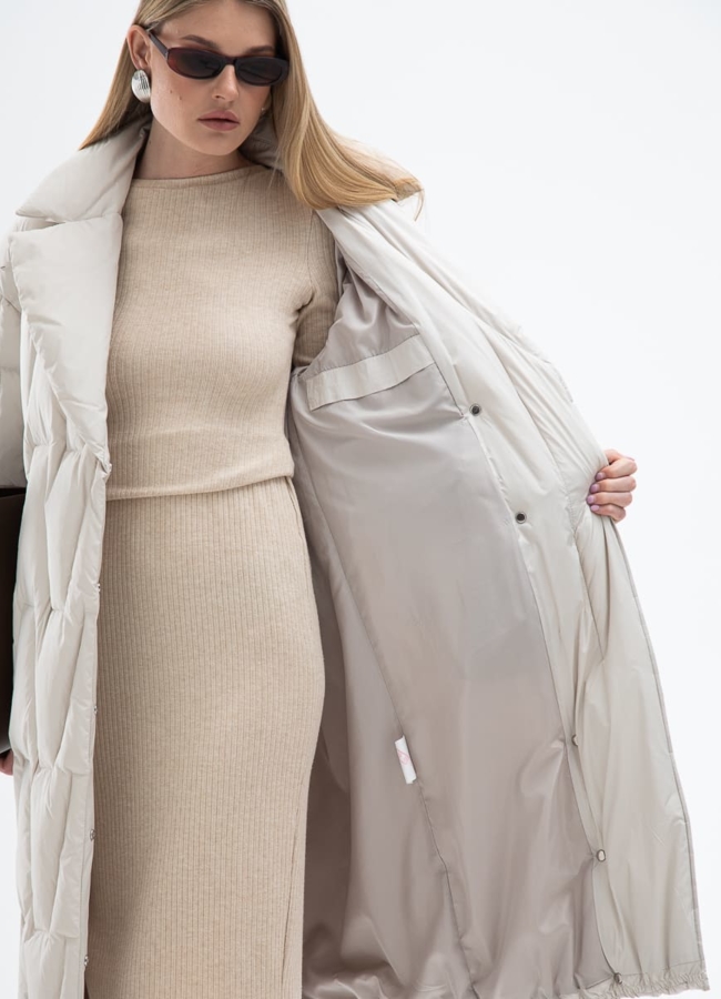 Женский пуховик с английским воротником модель № 31142 универмаг малина