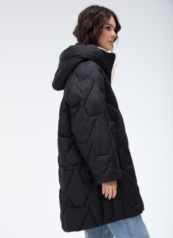 Женский пуховик с капюшоном 