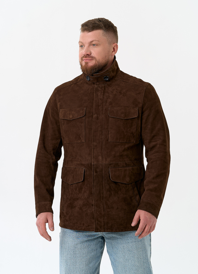 Мужская куртка из натуральной замши модель № 32744 в рассрочку