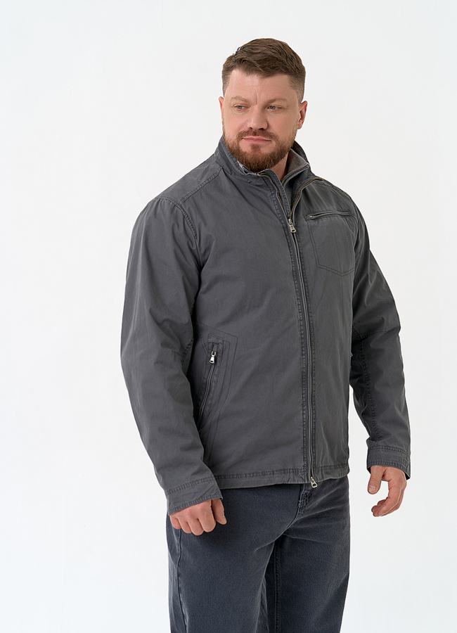 Мужская куртка ветровка с воротником стойкой модель № 32521 универмаг малина